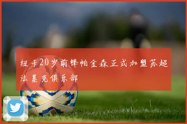 纽卡20岁前锋帕金森正式加盟苏超法基克俱乐部